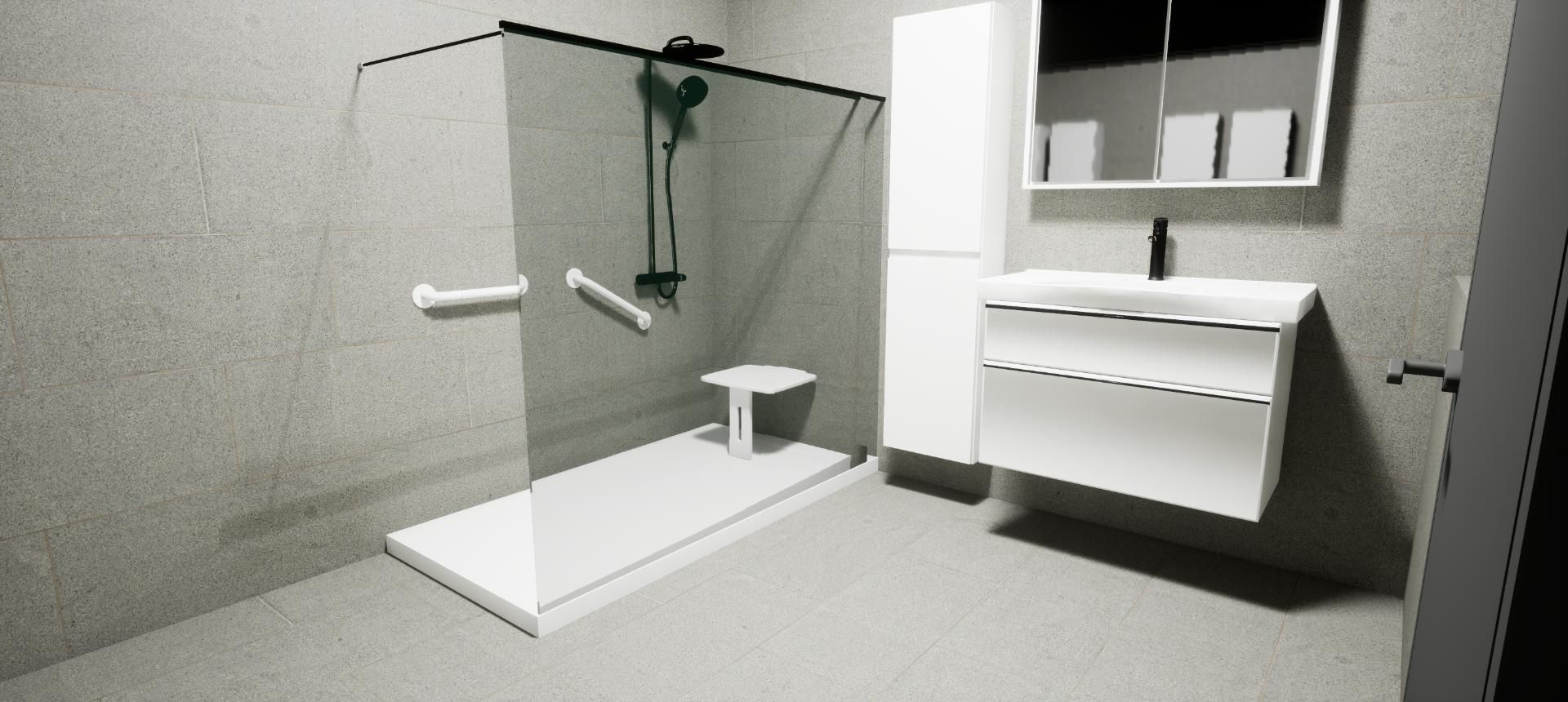 Douche afgewerkt AKB